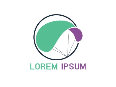 Parachute logo design. Delivery air balloon symbol. Business corporate vector icon.	