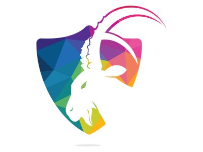Goat Simple Logo Template Design. Mountain goat vector logo design.	