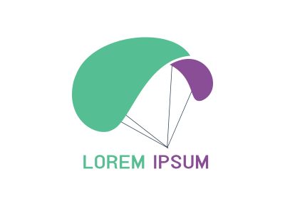 Parachute logo design. Delivery air balloon symbol. Business corporate vector icon.	