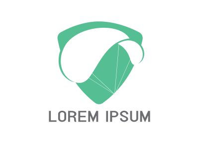 Parachute logo design. Delivery air balloon symbol. Business corporate vector icon.	