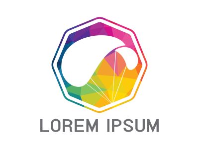 Parachute logo design. Delivery air balloon symbol. Business corporate vector icon.	