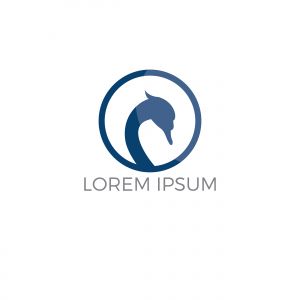 Swans logo design. Bird logo sign. Beauty logo sign.	