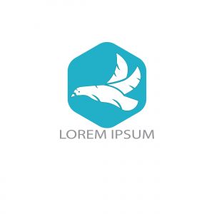 Eagle bird Logo abstract design. Flying Soaring Falcon Logotype concept icon.	