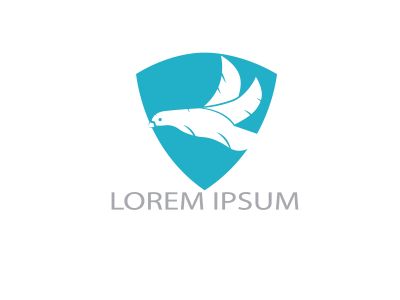 Eagle with shield logo design. Creative and modern eagle bird logo vector.