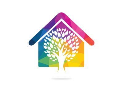 Tree House logo design. Minimal tree house logo company and business.	