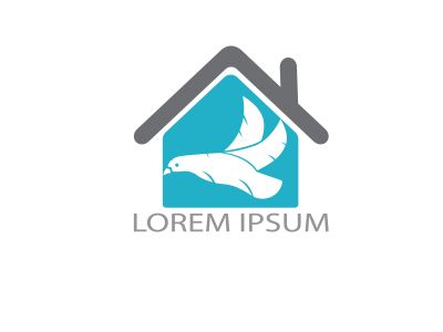 Eagle Home Logo Design. Construction and real estate logo design template.	