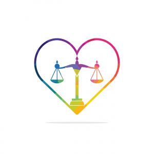 Love Law Logo Template Design Vector. Law and Attorney Logo Design.	