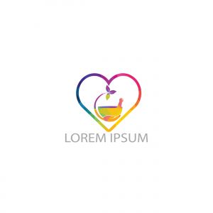 Creative Light Bulb Pharmacy medical logo design. Natural mortar and pestle logotype, medicine herbal illustration symbol icon vector design.	