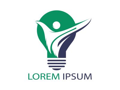 Creative human and bulb vector logo design. Ceative people logo design template. Concept for business solutions creativity innovation coaching and education.	