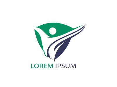 Active human character logo design. Freedom vector logo concept illustration. Health logo sign.	