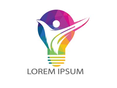 Creative human and bulb vector logo design. Ceative people logo design template. Concept for business solutions creativity innovation coaching and education.	