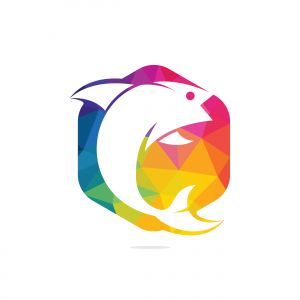 Fish vector logo design. Fishing logo concept.	