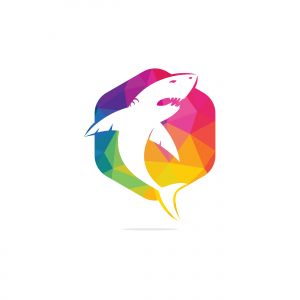 Shark vector logo design. Creative shark icon vector design template.	