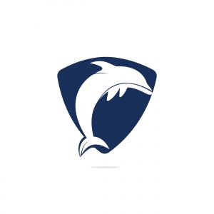 Dolphin vector logo design. Creative dolphin icon vector design template.	
