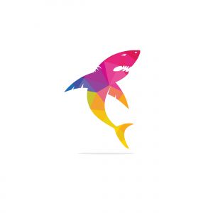 Shark vector logo design. Creative shark icon vector design template.	