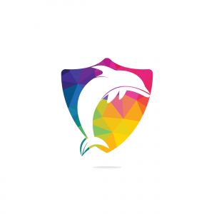 Dolphin vector logo design. Creative dolphin icon vector design template.	