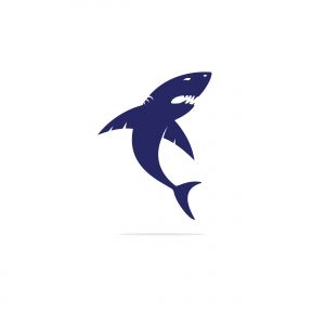 Shark vector logo design. Creative shark icon vector design template.	