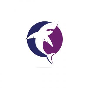 Shark vector logo design. Creative shark icon vector design template.	