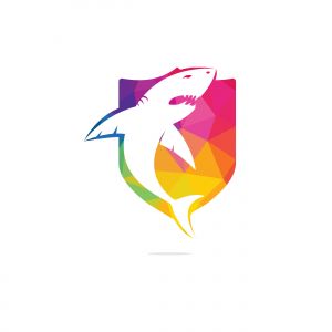 Shark vector logo design. Creative shark icon vector design template.	