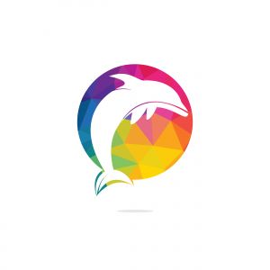 Dolphin vector logo design. Creative dolphin icon vector design template.	