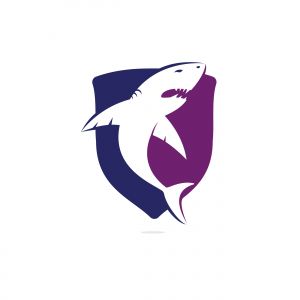 Shark vector logo design. Creative shark icon vector design template.	