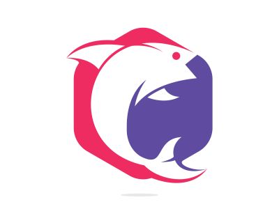 Fish vector logo design. Fishing logo concept.	