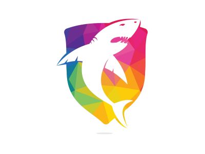 Shark vector logo design. Creative shark icon vector design template.	
