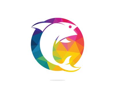 Fish vector logo design. Fishing logo concept.	