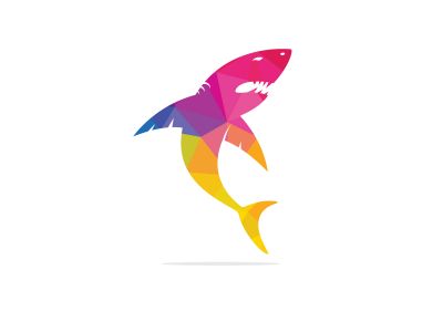 Shark vector logo design. Creative shark icon vector design template.	