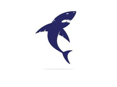 Shark vector logo design. Creative shark icon vector design template.	