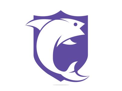 Fish vector logo design. Fishing logo concept.	
