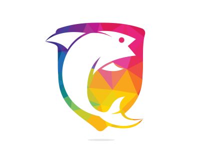 Fish vector logo design. Fishing logo concept.	