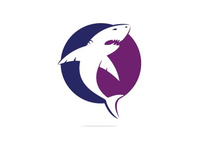 Shark vector logo design. Creative shark icon vector design template.	