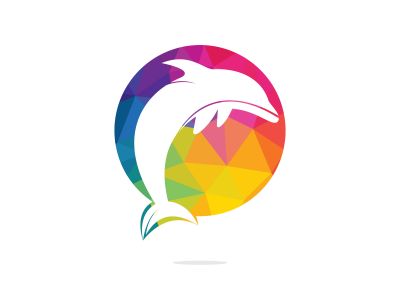 Dolphin vector logo design. Creative dolphin icon vector design template.	