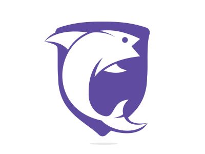 Fish vector logo design. Fishing logo concept.	