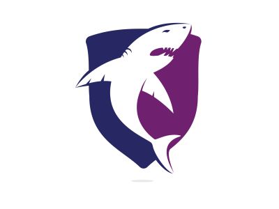 Shark vector logo design. Creative shark icon vector design template.	