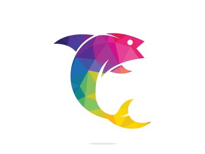 Fish vector logo design. Fishing logo concept.	