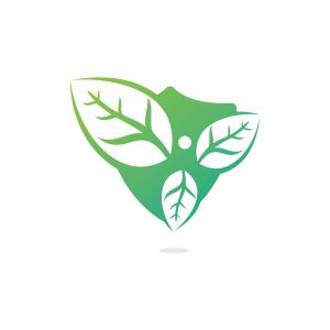 Healthy man and leaves figure vector logo design. Ecological and biological product concept sign. Ecology symbol. Human character icon. Logo for spa, healthy, nature and etc.	