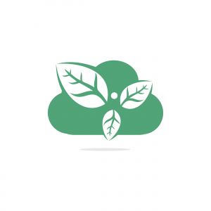 Healthy man and leaves cloud shape figure vector logo design. Ecological and biological product concept sign. Ecology symbol. Human character icon. Logo for spa, healthy, nature and etc.	