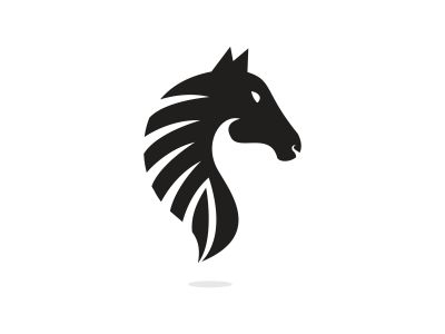 Horse logo design. Stylish graphic template design for company farm race.	