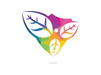 Healthy man and leaves figure vector logo design. Ecological and biological product concept sign. Ecology symbol. Human character icon. Logo for spa, healthy, nature and etc.	