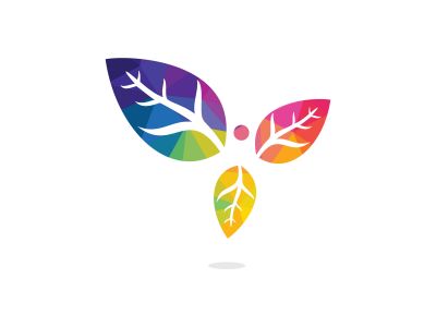 Healthy man and leaves figure vector logo design. Ecological and biological product concept sign. Ecology symbol. Human character icon. Logo for spa, healthy, nature and etc.	