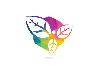 Healthy man and leaves figure vector logo design. Ecological and biological product concept sign. Ecology symbol. Human character icon. Logo for spa, healthy, nature and etc.	