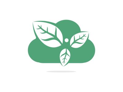 Healthy man and leaves cloud shape figure vector logo design. Ecological and biological product concept sign. Ecology symbol. Human character icon. Logo for spa, healthy, nature and etc.	