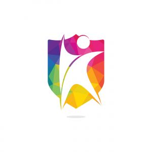 Human character health logo design. Fitness and health abstract logo design. Active human logo medical logo concept.	