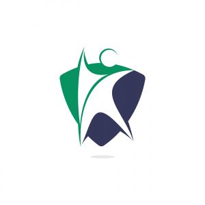 Human character health logo design. Fitness and health abstract logo design. Active human logo medical logo concept.	