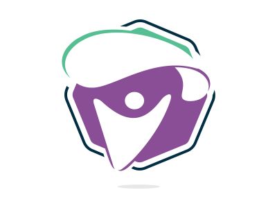 Skydiver with parachute vector logo design. Modern skydiver with parachute icon.	