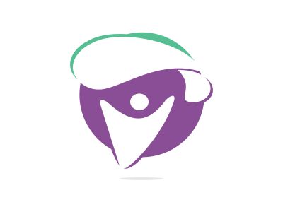 Skydiver with parachute vector logo design. Modern skydiver with parachute icon.	