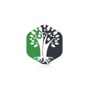 Family Tree And Roots Logo Design. Family Tree Symbol Icon Logo Design	