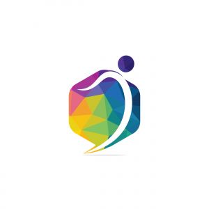 Human character logo sign Health care logo sign. Fun people Healthy Life Logo template vector icon.	